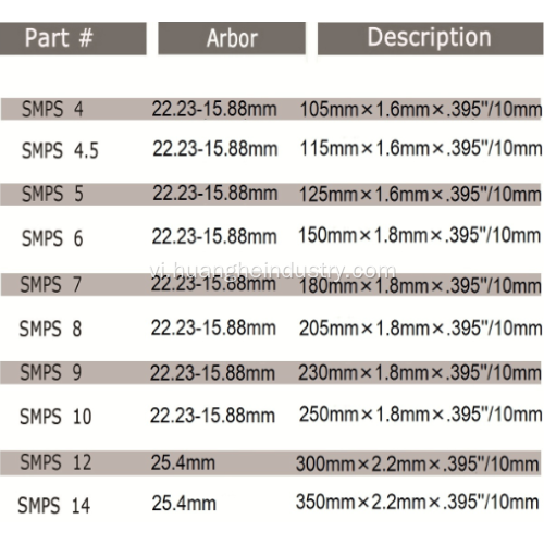 Lưỡi cưa kim cương 105mm-900mm cho đá cẩm thạch